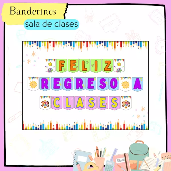 Banderines sala de clases