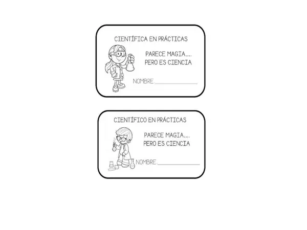 Carnet de cientifico para niños