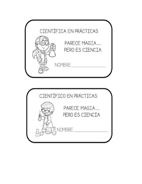 Carnet de cientifico para niños