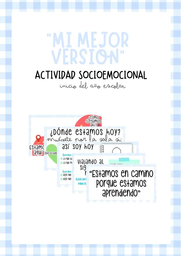 Mi mejor versión – Actividad socioemocional