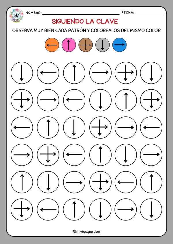 Siguiendo la Clave 1 Coloreamos (40 Actividades)