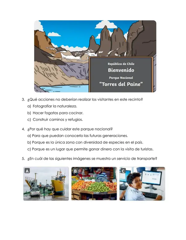 Evaluación Historia, geografía y ciencias sociales