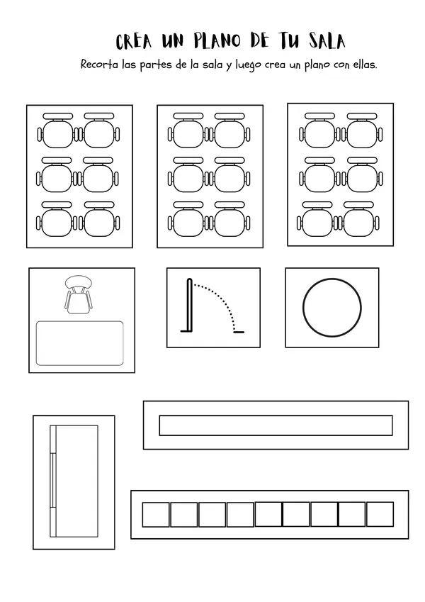 Crea un plano de la sala