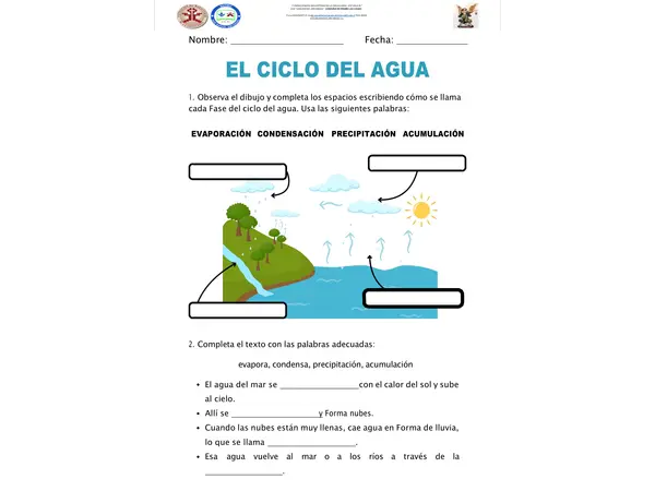 Ficha complementaria ciclo del agua