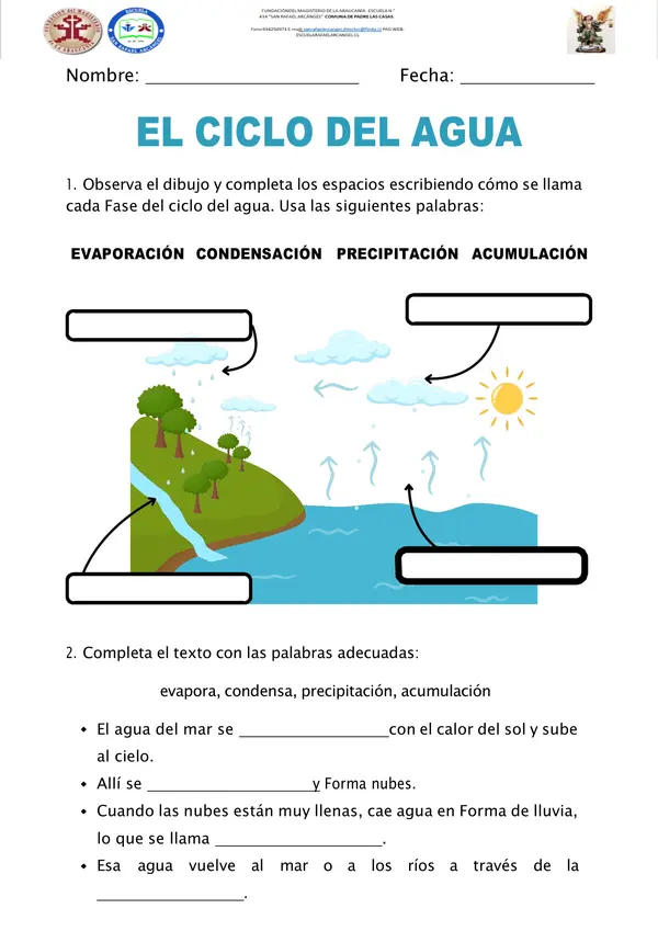 Ficha complementaria ciclo del agua