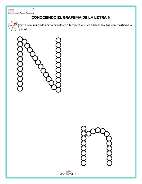 Cuadernillo letra n
