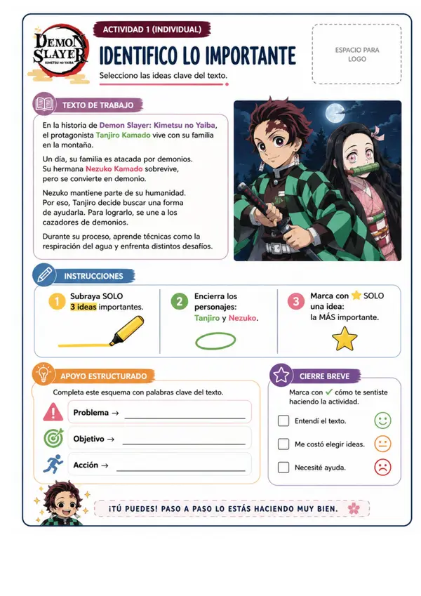 Guía de Comprensión y Técnicas de Apuntes – Demon Slayer