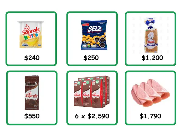 Tarjetas de precios