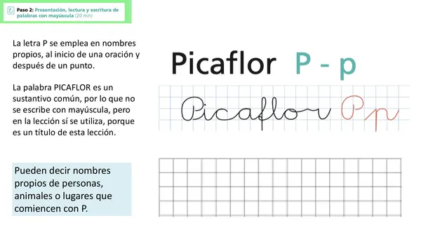 Lección 14 Picaflor Parte 2 Mayúsculas Método Matte