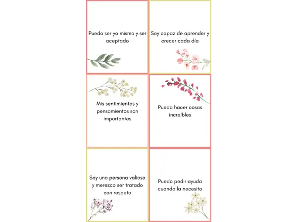 Tarjetas de Afirmaciones