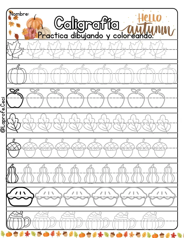 Caligrafía octubre-diciembre