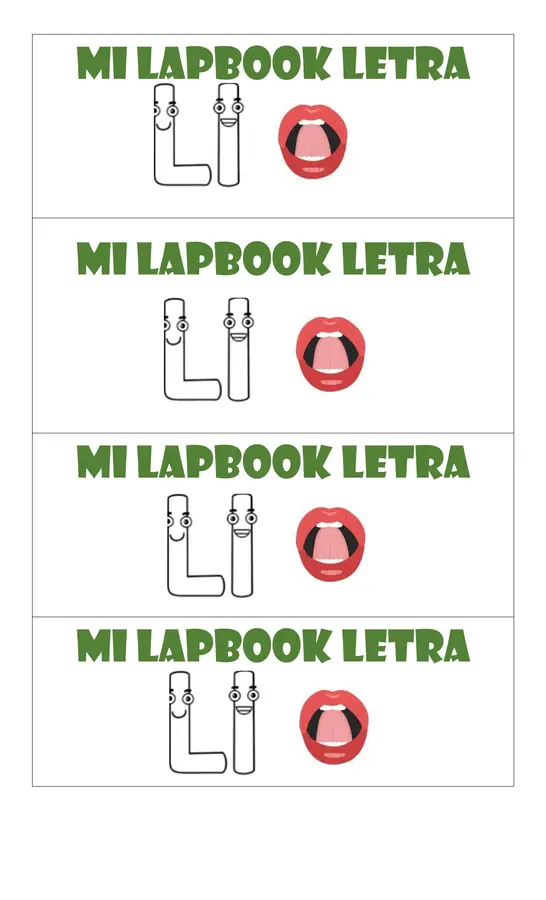 LAPBOOK LETRA L