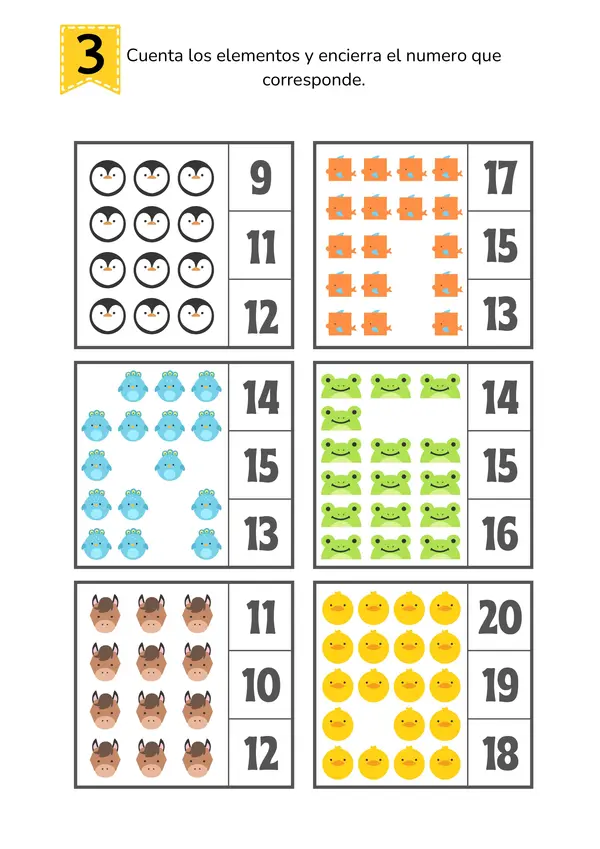 Guía de actividades de matemática números del 0 al 20 , operaciones y geometría  
