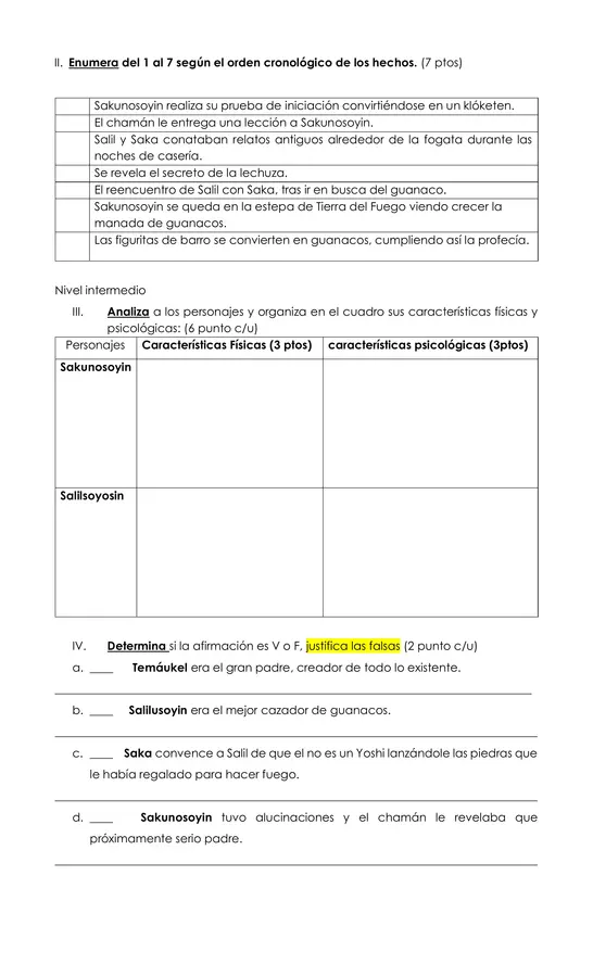 Prueba de lectura "Sakunosoyin"