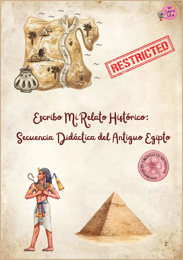📜 Escribo Mi Relato Histórico: Secuencia Didáctica del Antiguo Egipto (5.º y 6.º de Primaria)