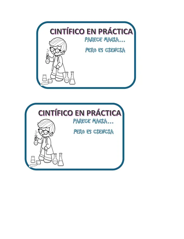 Carnet de cientifico para niños