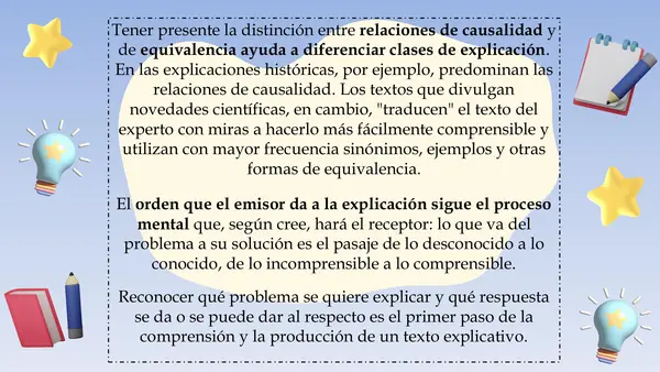 PPT - La explicación (Textos explicativos)