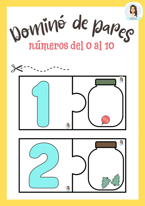 Dominó de números hasta 10