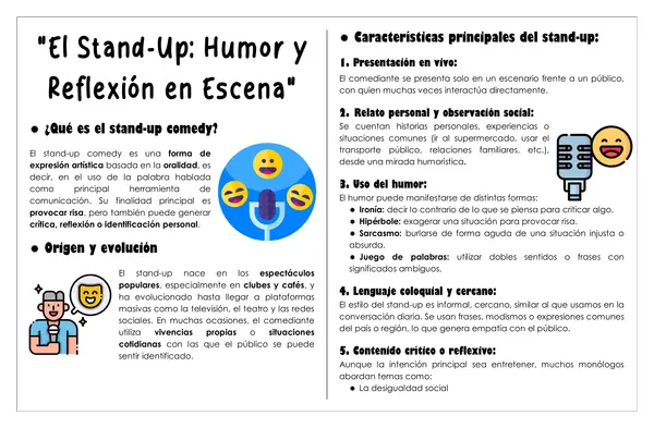 Guía de trabajo - El Stand-Up