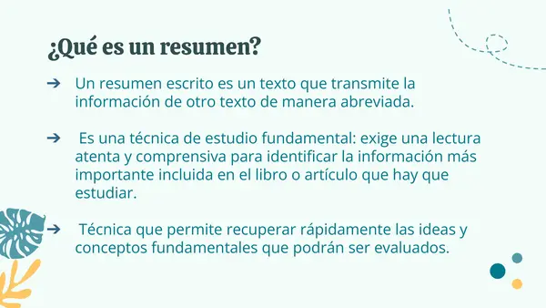 Estrategia de Lectura: Resumir un Texto Narrativo