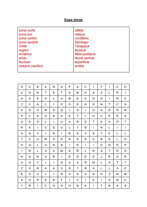 Sopa de letras