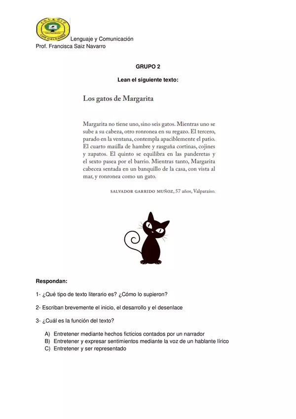 Guía texto narrativo