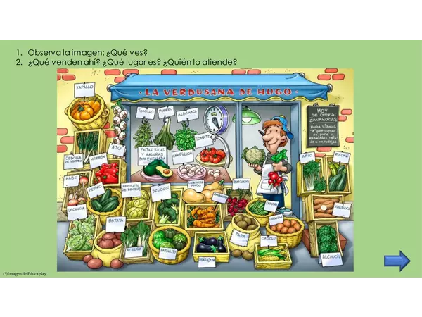 Categoría semántica: verduras