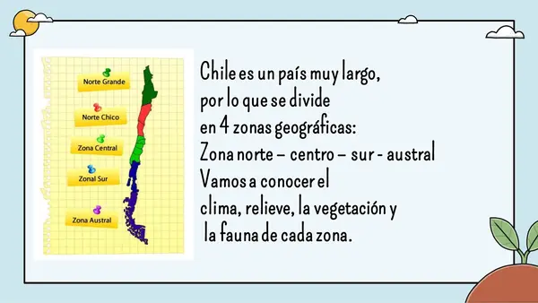 la zona norte y centro de Chile