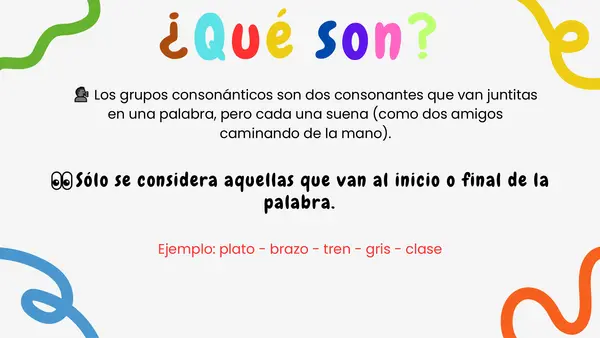 Presentación grupos consonánticos