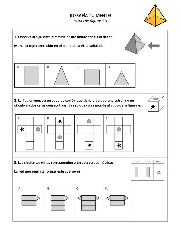Vistas de figuras 3D - Guía de ejercicios 