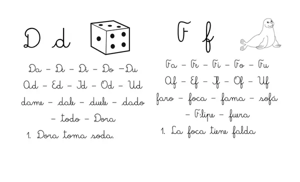 Ficha de Consonantes para dictados