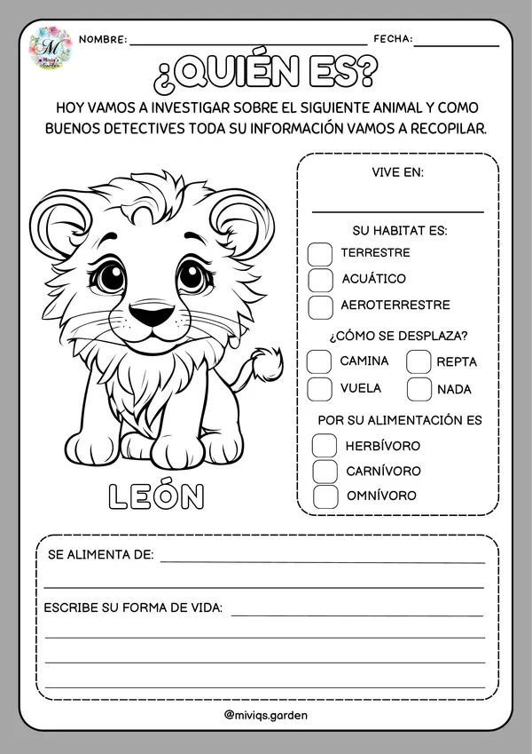 Mi Bitácora de Animales (70 animales)