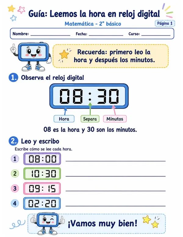 Guia reloj digital 