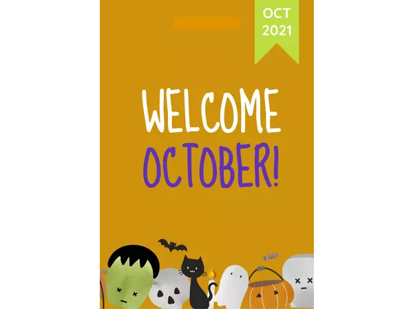 Plantilla para planeación de octubre con temática de Halloween! BONUS: Hoja de tareas mensual!