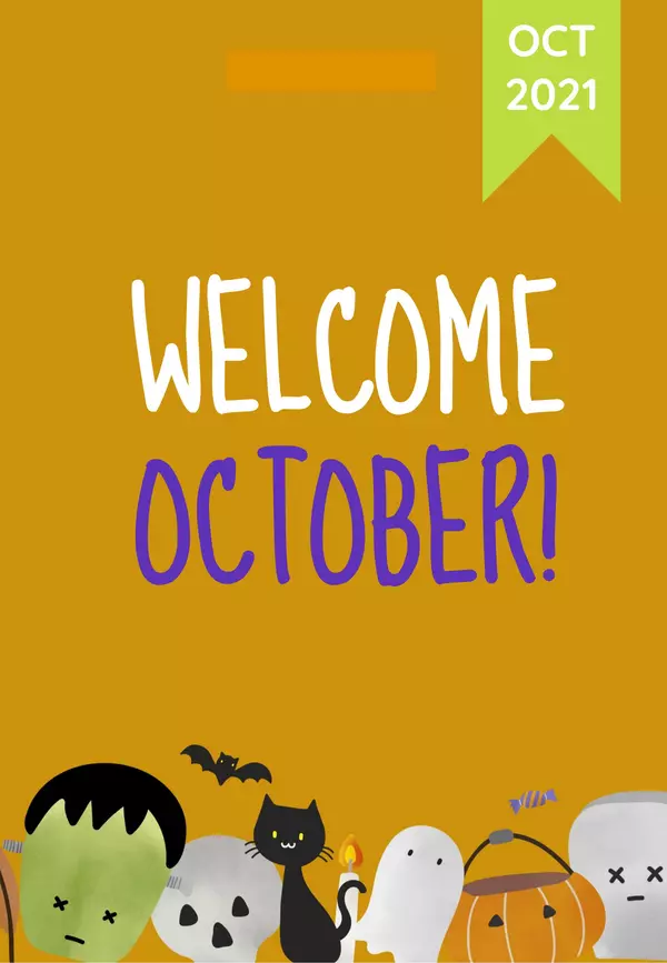 Plantilla para planeación de octubre con temática de Halloween! BONUS: Hoja de tareas mensual!
