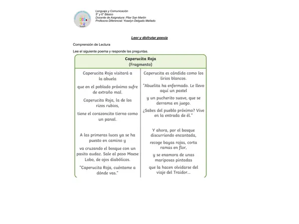 POESIA CON PREGUNTAS