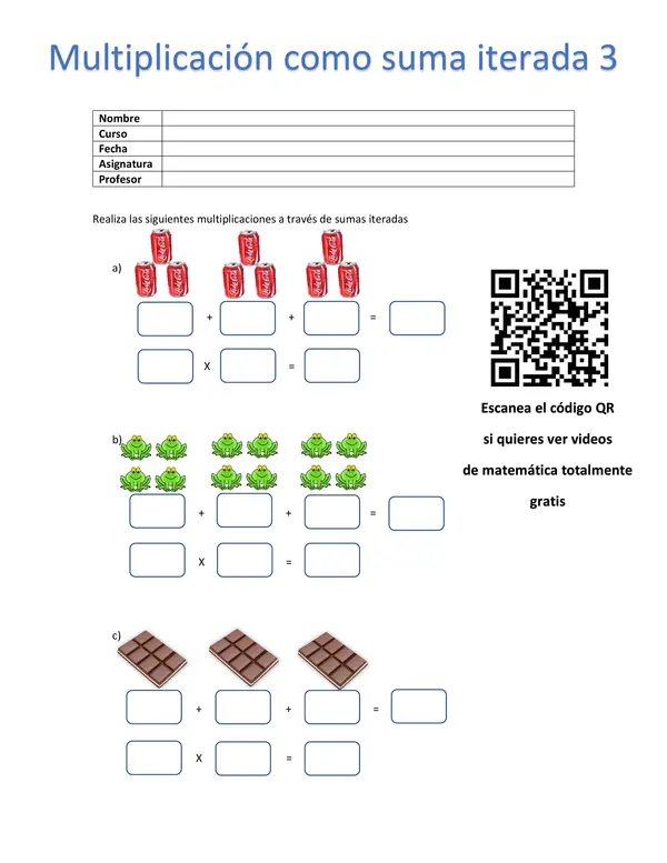 Multiplicación como suma iterada 3