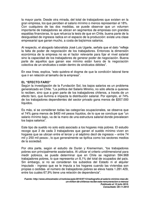 GUIA, ANALISIS DE PPT SALARIO MINIMO EN CHILE, CUARTO MEDIO, ED. CIUDADANA, UNIDA 4