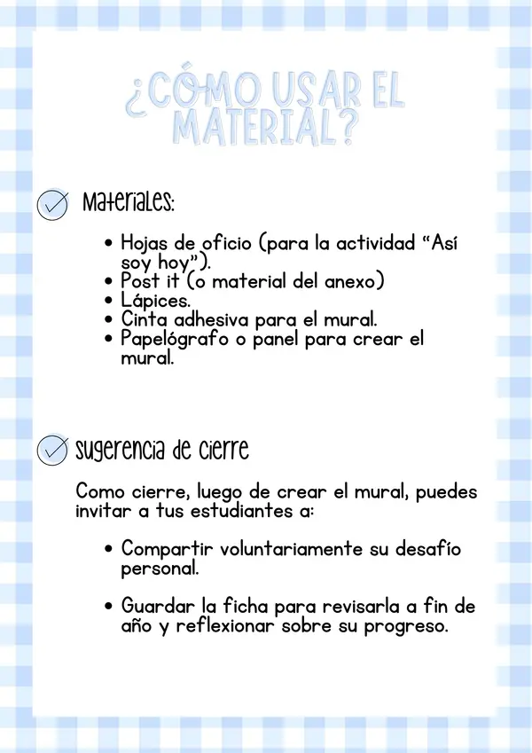 Mi mejor versión – Actividad socioemocional