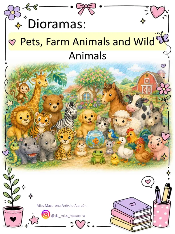 Diorama: Animals (para colorear)