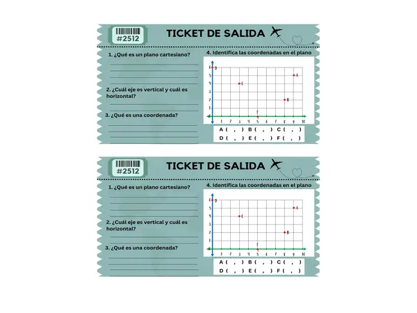 Ticket de Salida Plano Cartesiano 