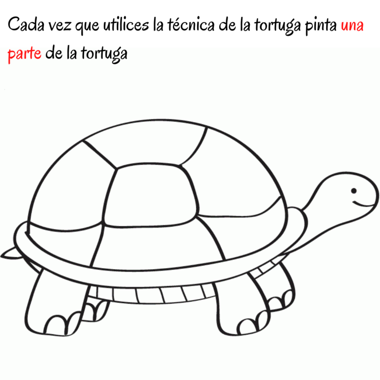 Lista 20+ Foto tecnica de la tortuga para colorear El último