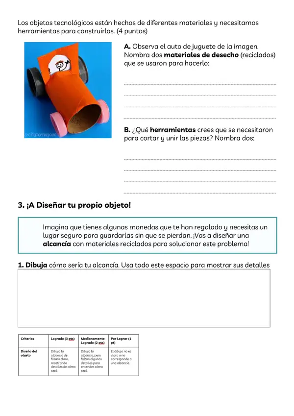 EVALUACION TECNOLOGÍA 2° BÁSICO 