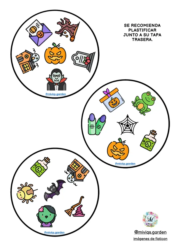 Juego de cartas Halloween (Dobble Spot It Game)