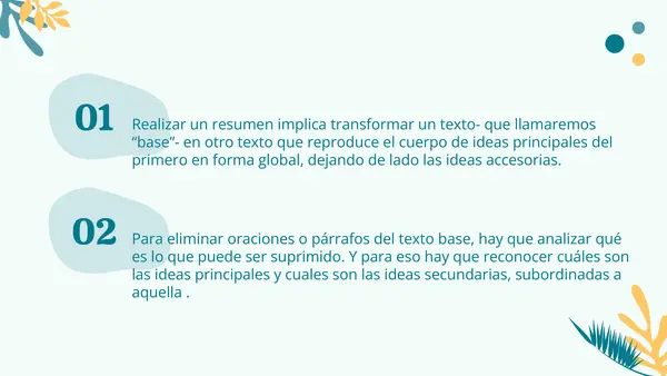 Estrategia de Lectura: Resumir un Texto Narrativo