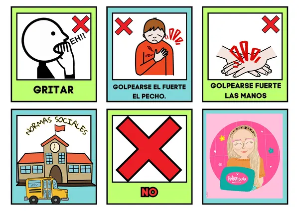 Llavero normales sociales para estudiante con Diagnóstico TEA