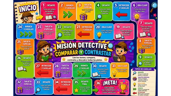 Juego de mesa comparar y contrastar 4° básico
