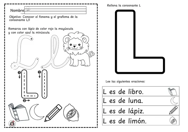 Cuadernillo Consonante L – Lectura Inicial (4 clases) 