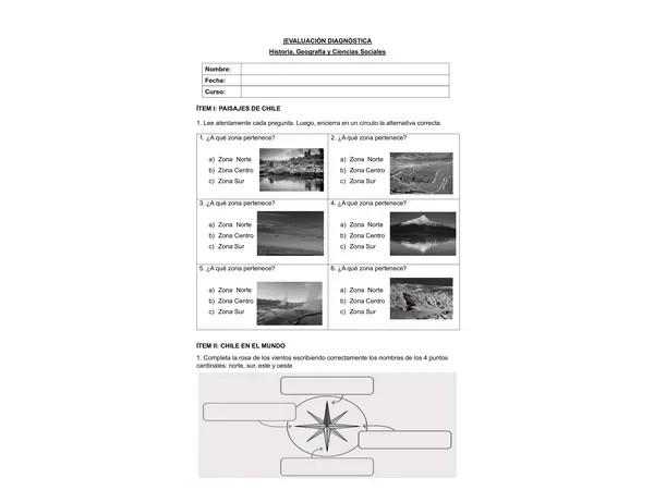 Evaluación diagnóstica 3°