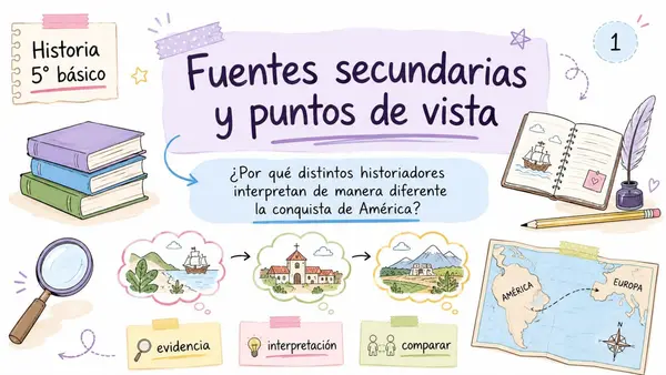 Fuentes secundarias y puntos de vista sobre la conquista de América – 5° básico